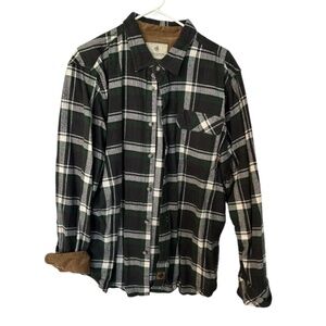 Legendary Whitetails Men’s Long Sleeve Green & Blue Plaid Button Up Sz XL GUC